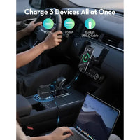 RAVPower VC1021 60W 3-Port Car Charger with Retractable Cable