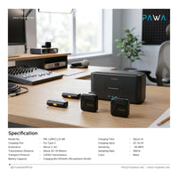 Pawa VlogDot Duo Wireless Microphone with AI Noise Reduction Type-C + Lightning