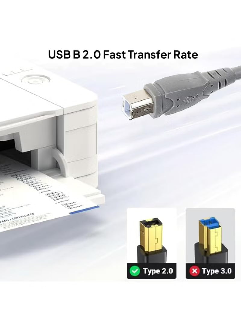 Mowsil USB 2.0 Type-A to Type-B Printer Cable