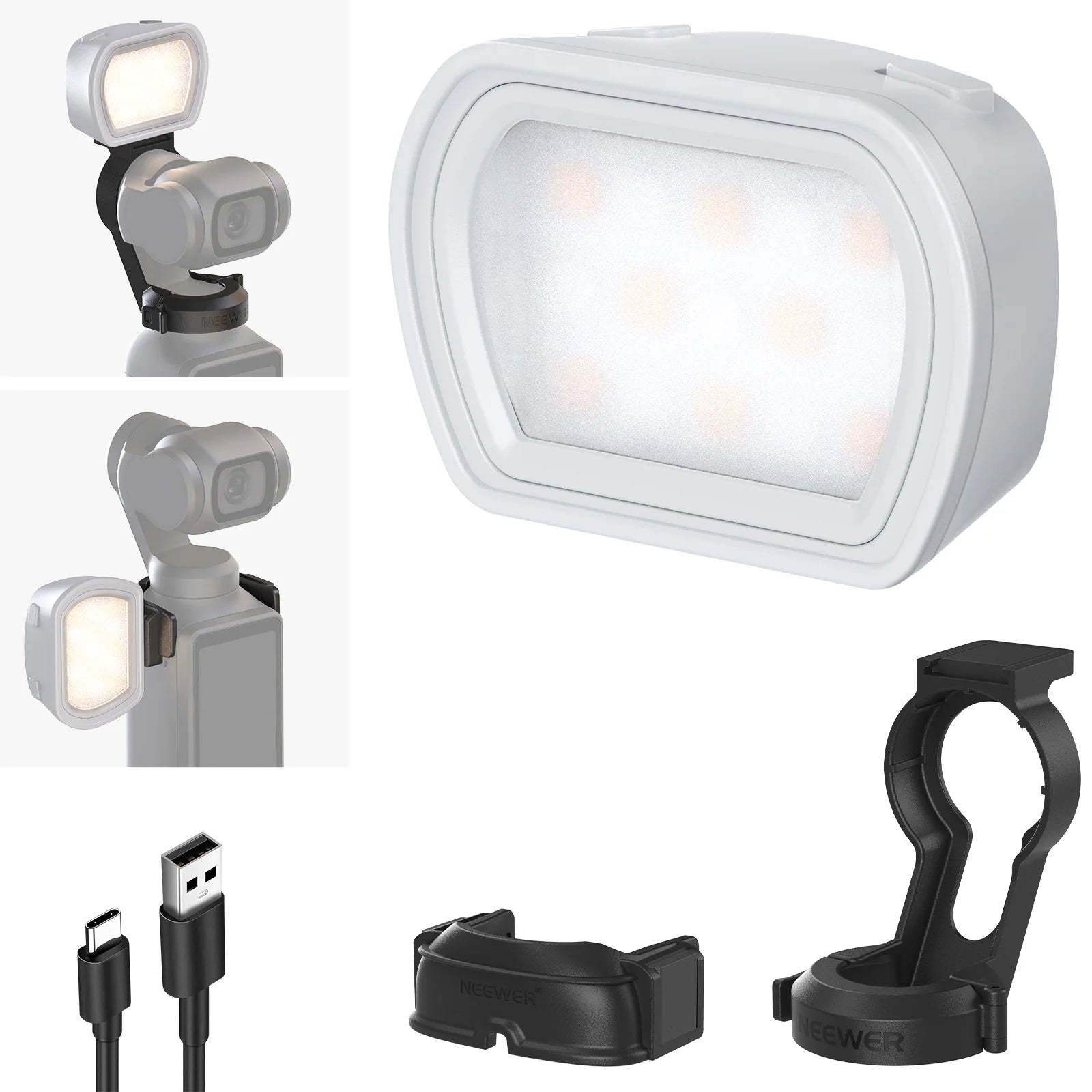 Neewer Basics M21 Magnetic Fill Light for DJI Osmo Pocket 3