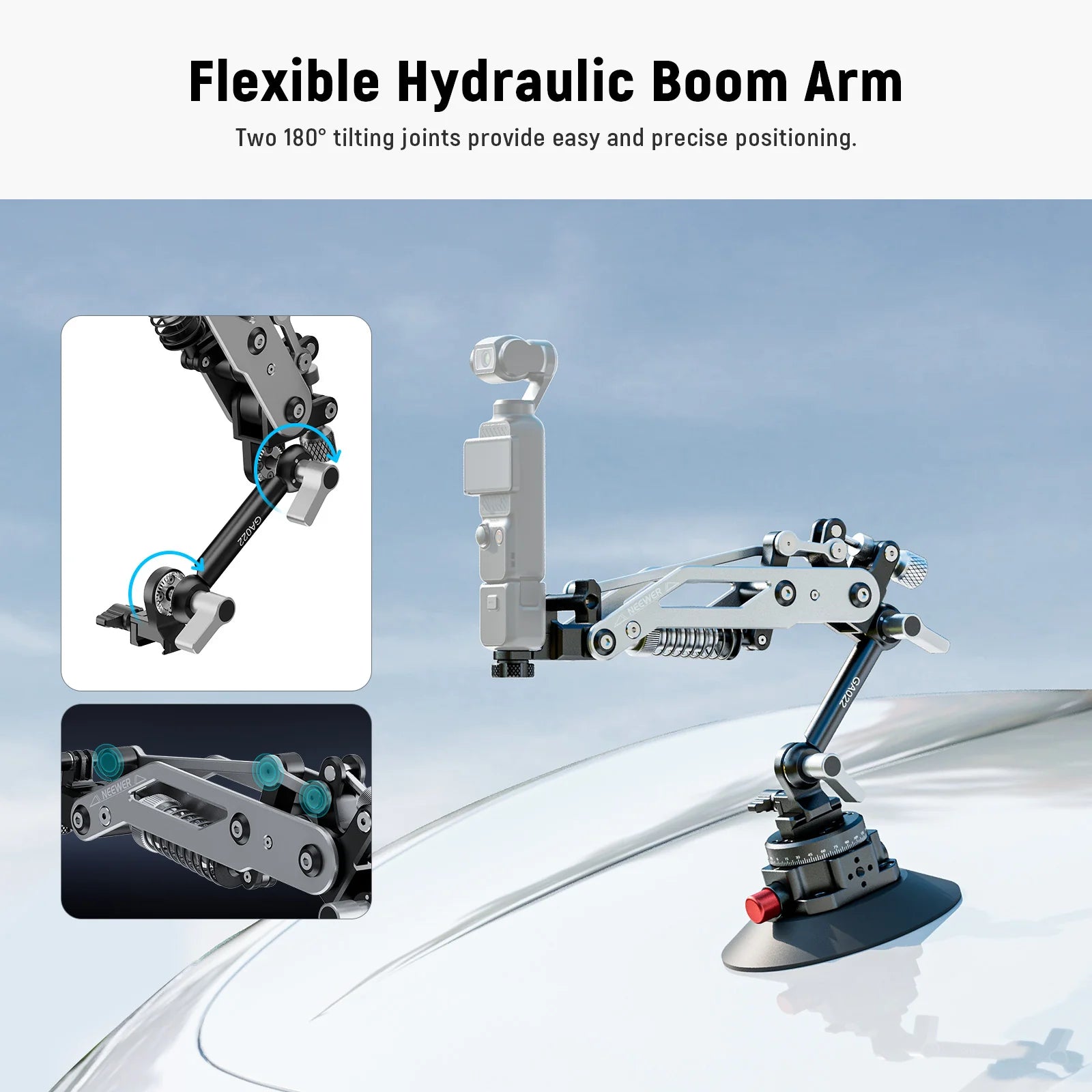 Neewer GA022 Hydraulic Boom Arm Suction Cup Mount