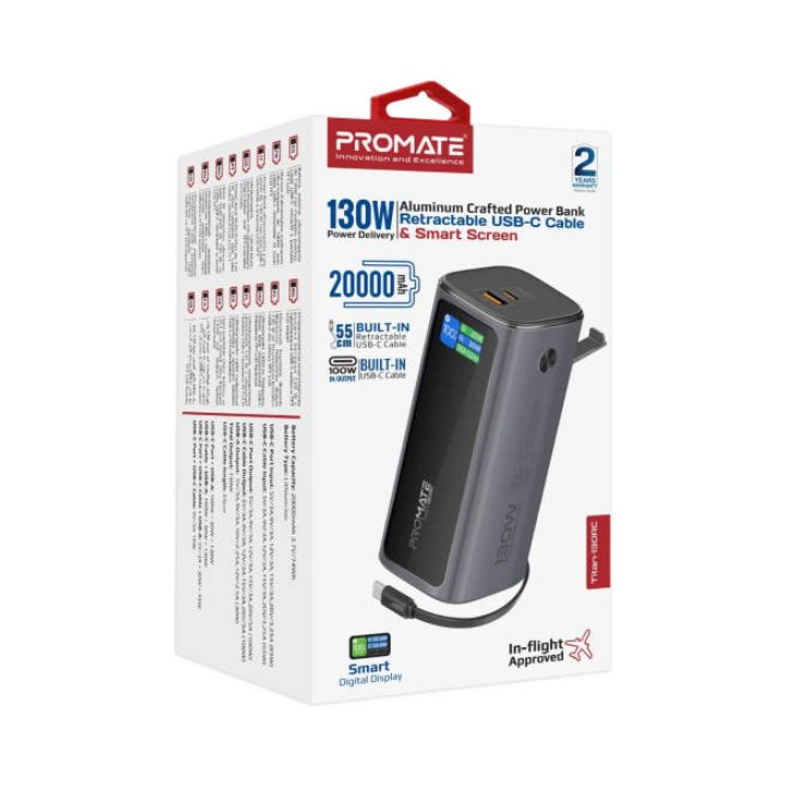 Promate Titan-130RC 20000mAh 130W Power Bank