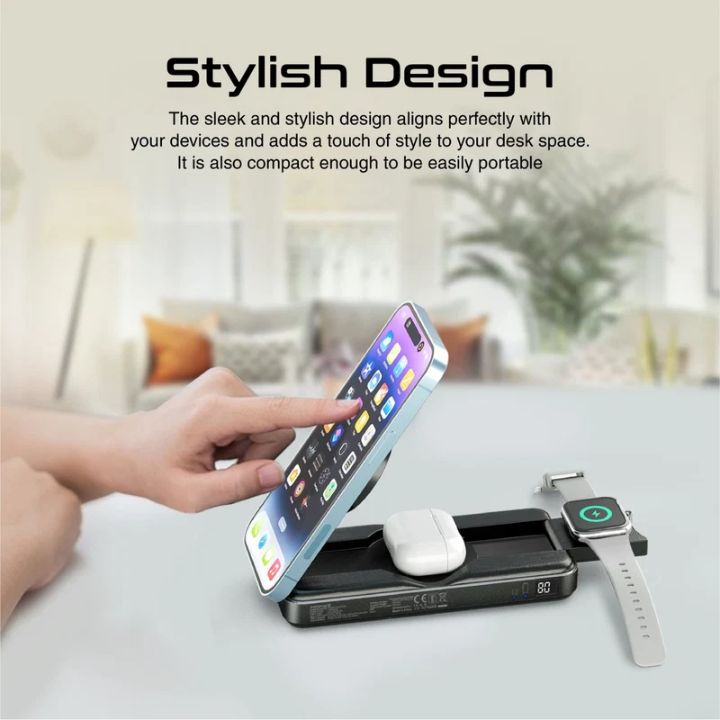 Promate PowerPack-Fold 10000mAh 5-in-1 Power Bank