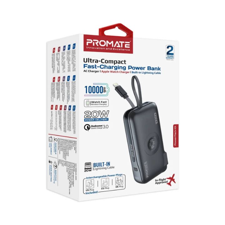 Promate PowerPack-10i 10000mAh 20W Travel Power Bank