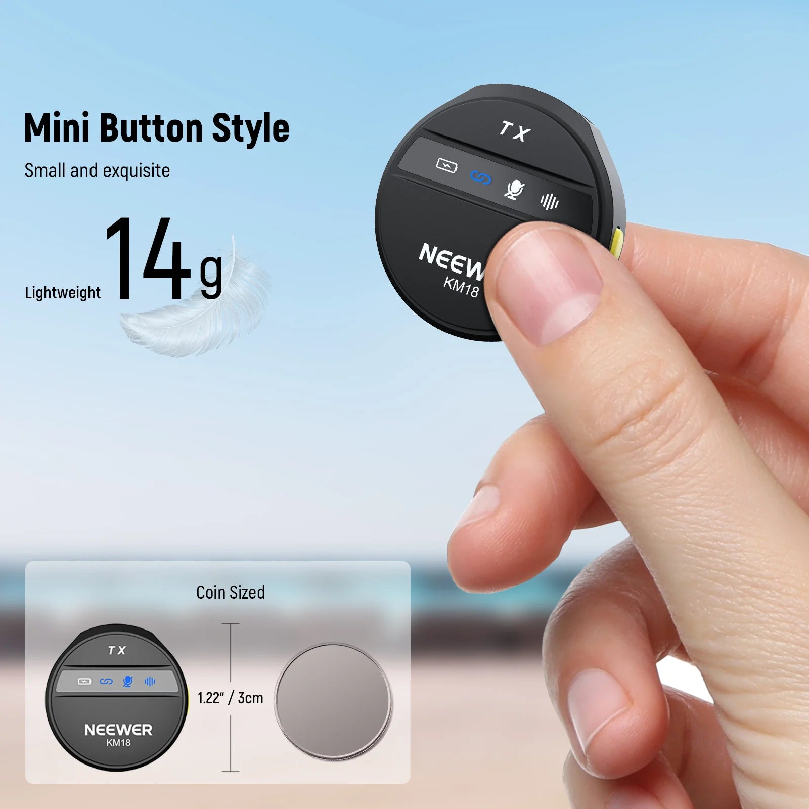 Neewer KM18 Mini Wireless Lavalier Microphone Kit