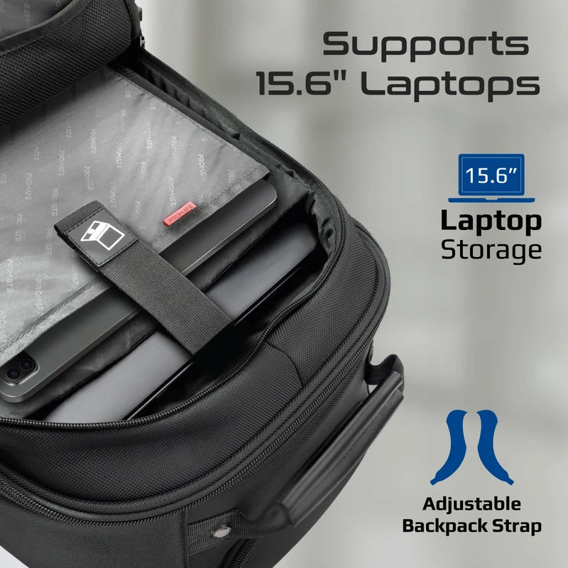 Promate CramPack TR 15.6 inch Laptop Trolley Bag