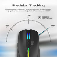 Promate Kitt Wireless Ergonomic Optical Mouse