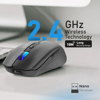 Promate Kitt Wireless Ergonomic Optical Mouse