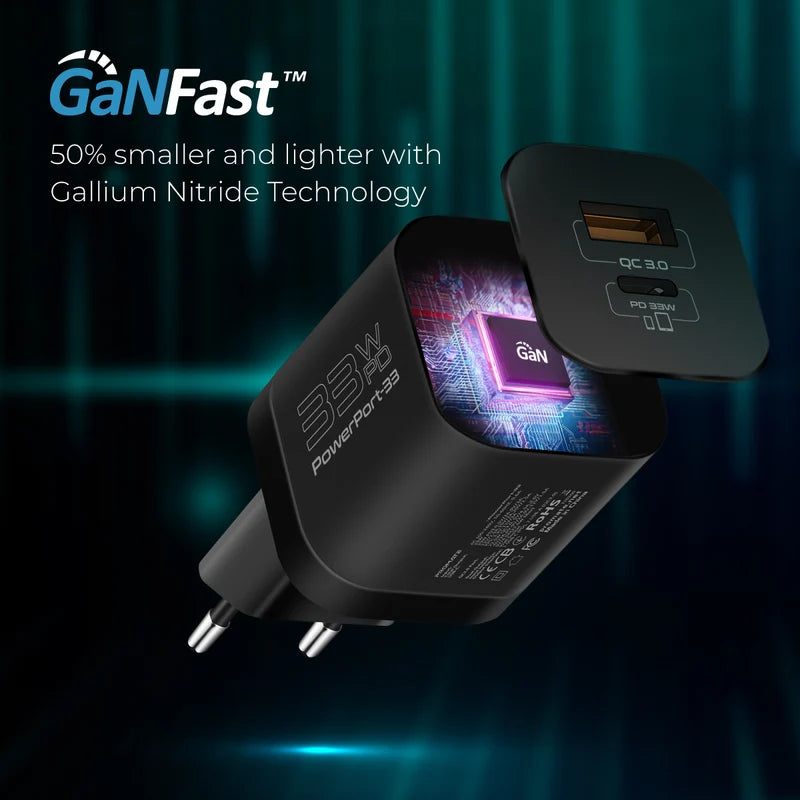 Promate PowerPort 33 33W GaN Charging Adapter