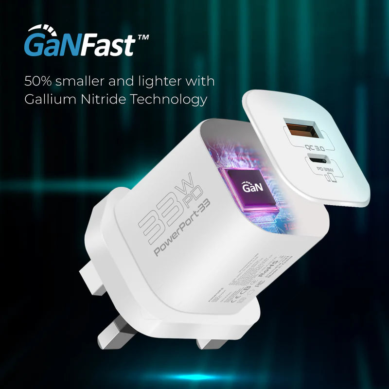 Promate PowerPort 33 33W GaN Charging Adapter