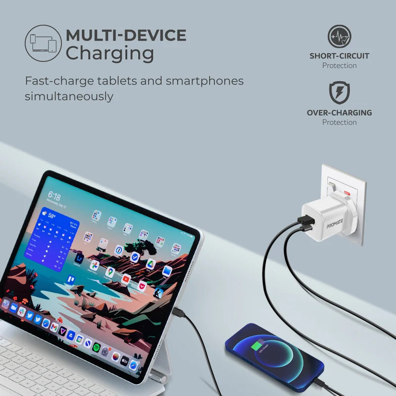 Promate PowerPort 33 33W GaN Charging Adapter