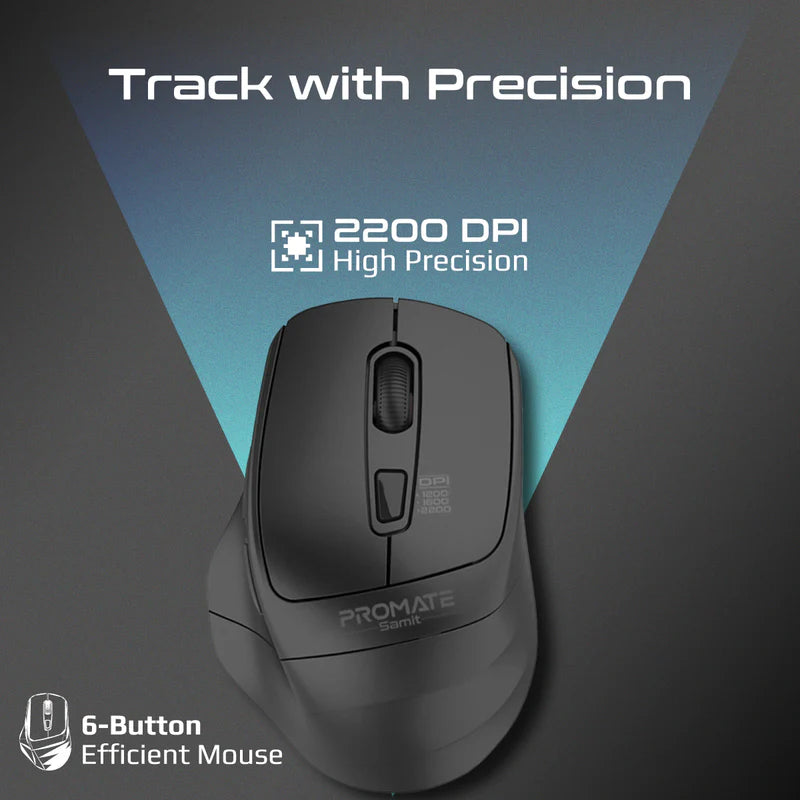 Promate Samit Silent Click Wireless Mouse