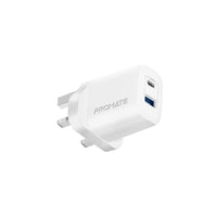 Promate BiPlug-2 17W Dual Port Wall Charger