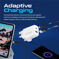 Promate BiPlug-2 17W Dual Port Wall Charger