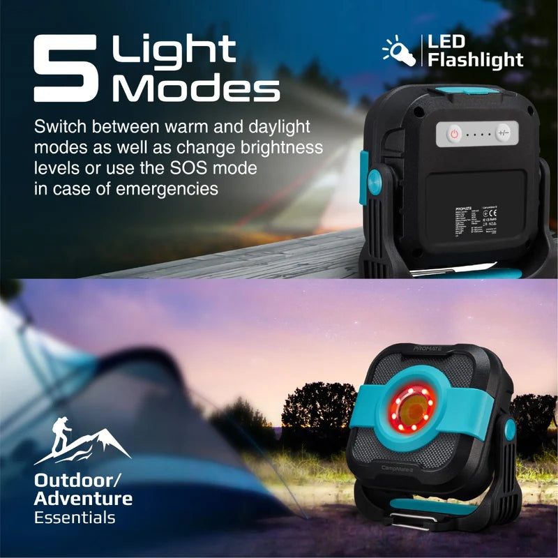Promate CampMate 3 Camping LED Light Power Bank