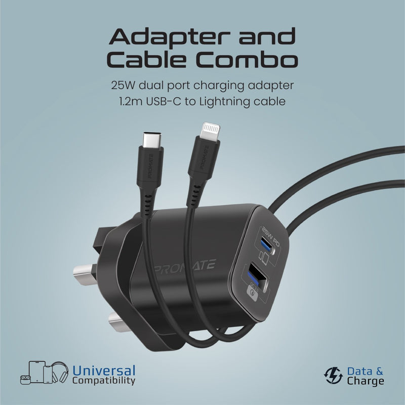 Promate ChargeKit 25PDi 25W Lightning Charger