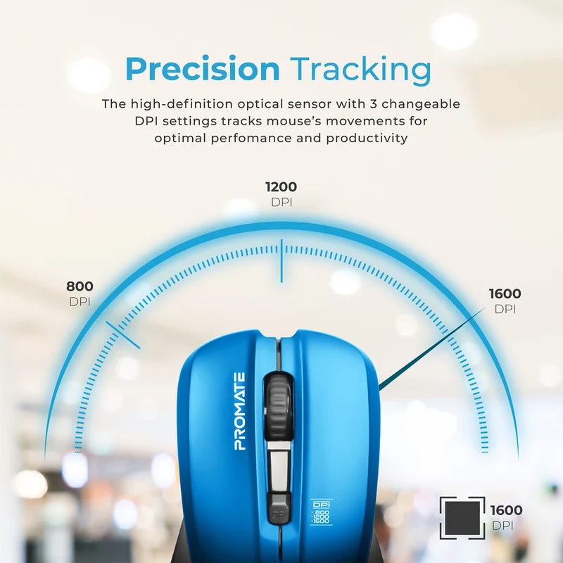 Promate Contour Wireless Ergonomic Mouse