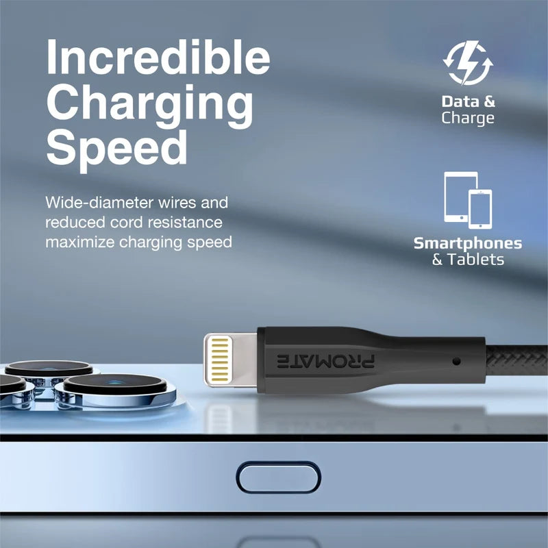 Promate xCord Ai USB to Lightning Cable 1m
