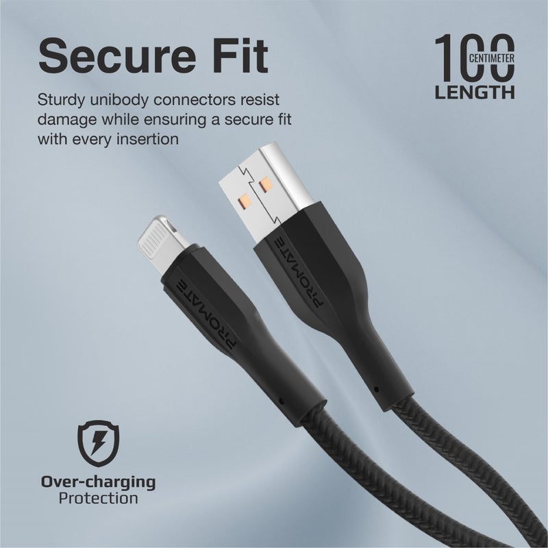 Promate xCord Ai USB to Lightning Cable 1m