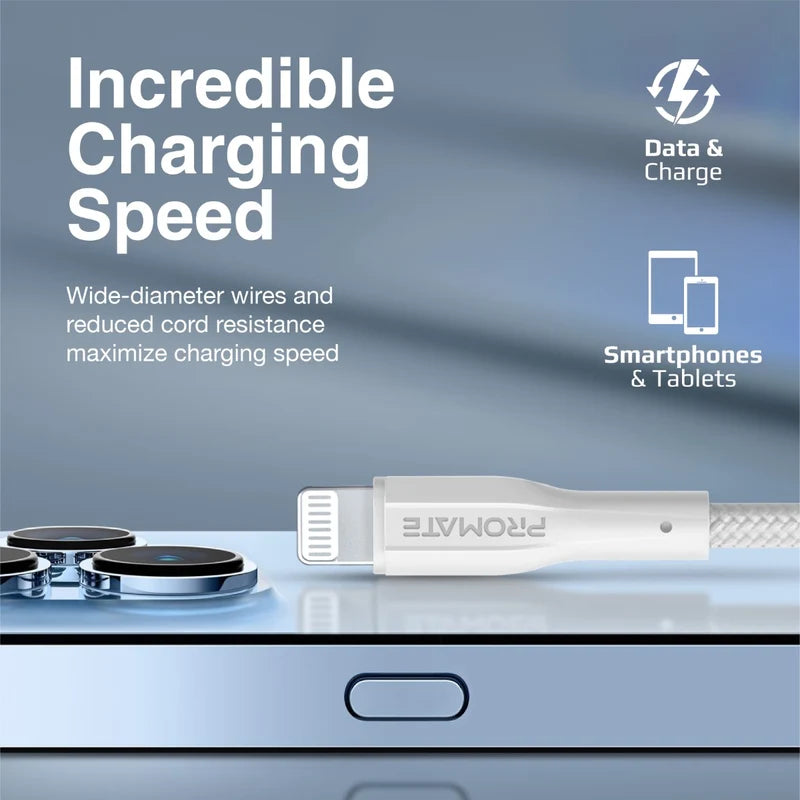 Promate xCord Ai USB to Lightning Cable 1m
