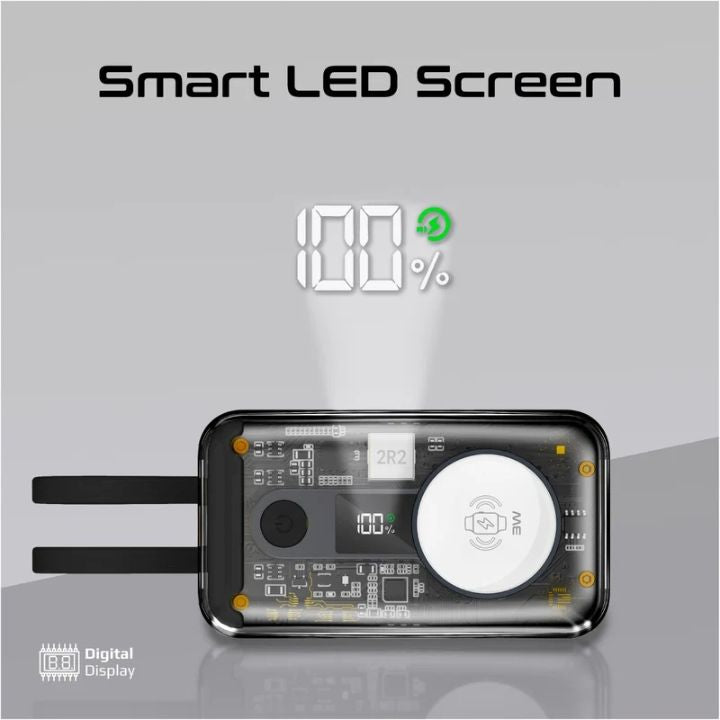 Promate Mavrix 10000mAh 35W Power Bank with Built-In Cables
