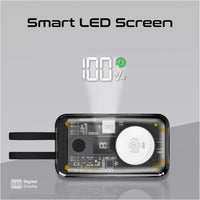 Promate Mavrix 10000mAh 35W Power Bank with Built-In Cables