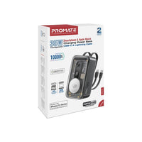 Promate Mavrix 10000mAh 35W Power Bank with Built-In Cables