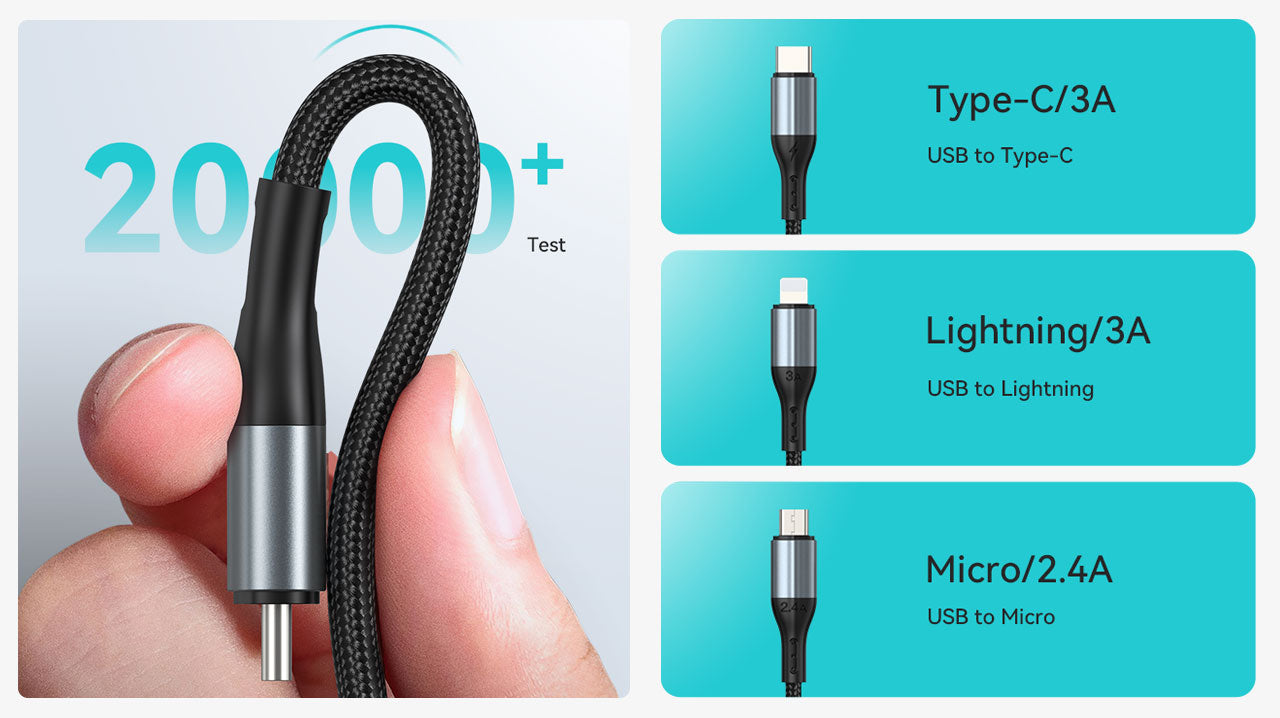 BWOO X274 3-in-1 Aluminium Alloy Data Cable
