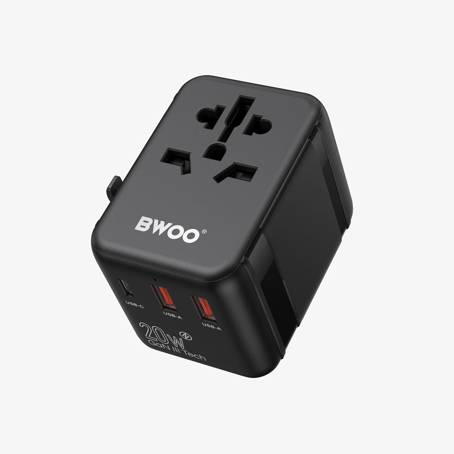 BWOO UC08 GaN Universal Travel Adapter PD 20W + QC 18W