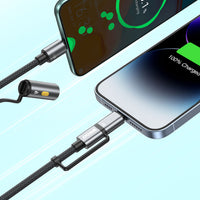 BWOO 4-in-1 60W Fast Charging Cable With Lighter / LED Light