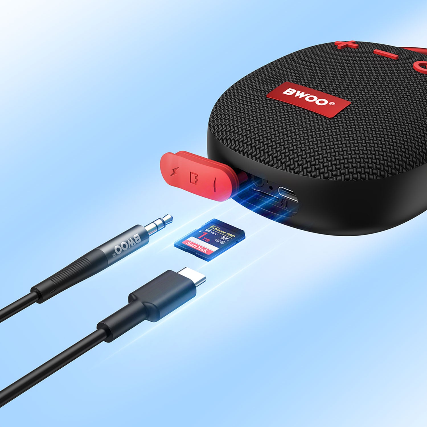 BWOO BS94 5W Portable Hanging Bluetooth Speaker