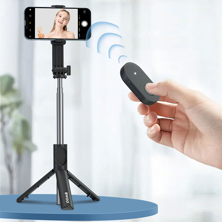 BWOO ZP14 100cm Bluetooth Selfie Stick Tripod With Remote