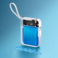 BWOO P77 10000mAh PD 45W Power Bank with Built-In Charging Cables