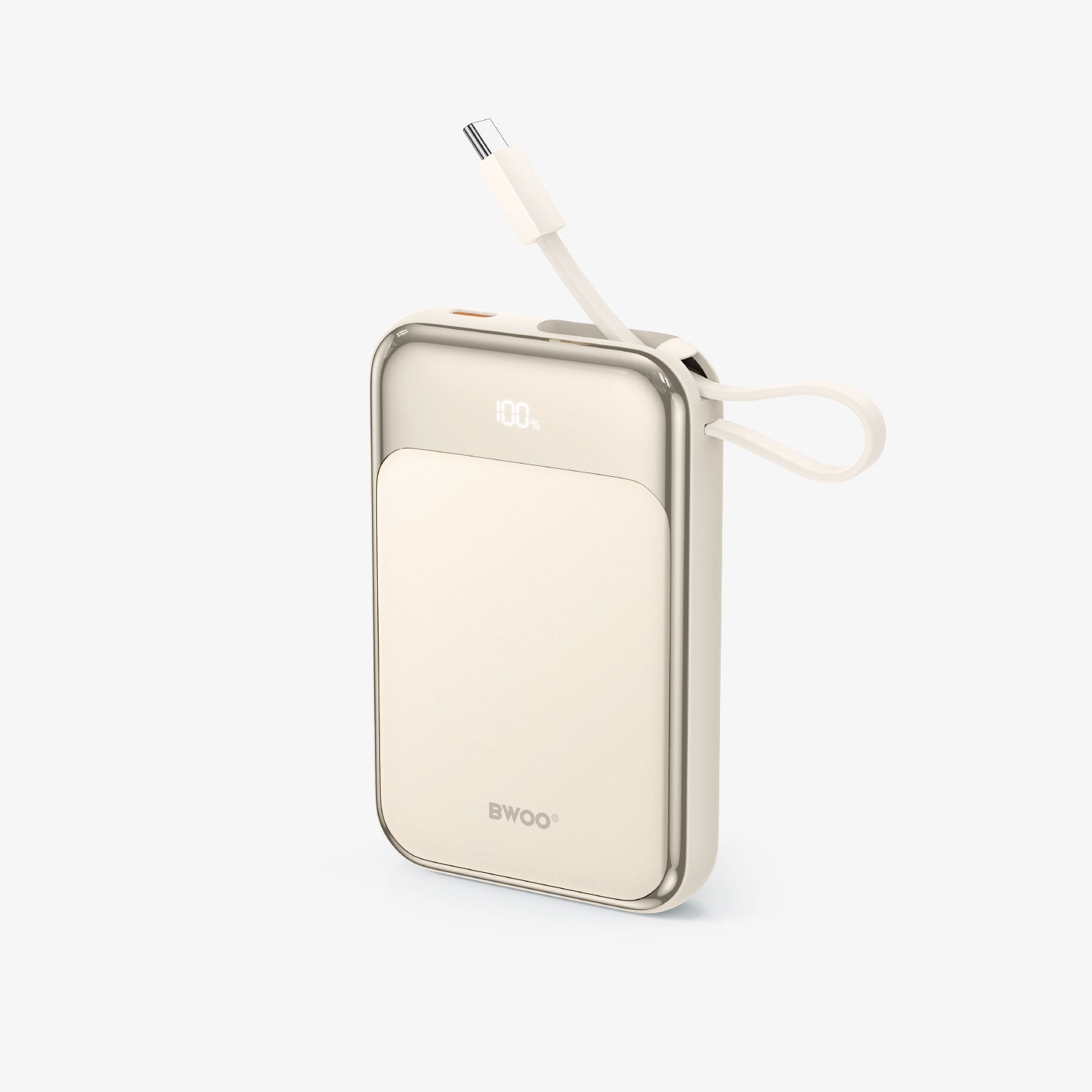 BWOO P80 10000mAh Magnetic Power Bank with Built-In Type-C Cable