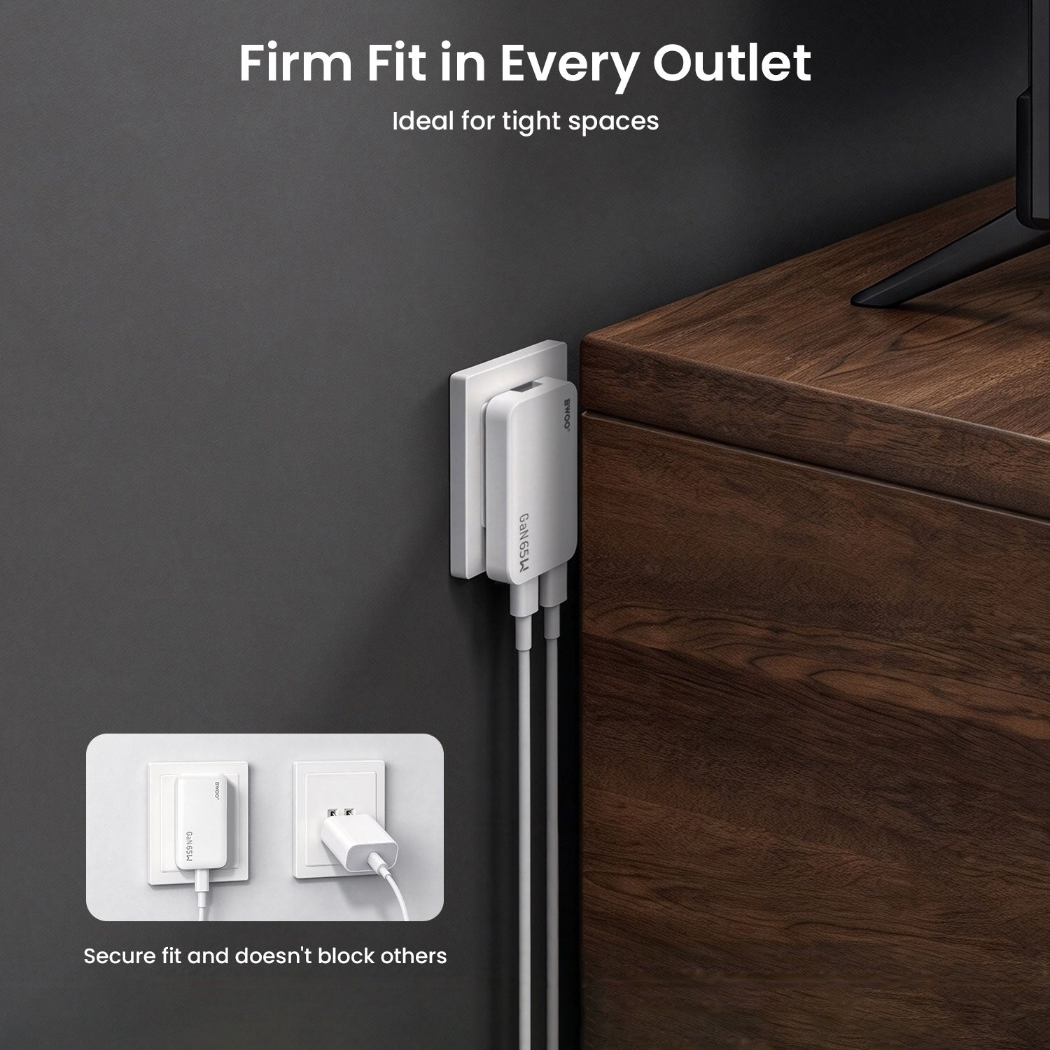 BWOO CDA228 GaN 65W Ultra-Thin Fast Charger