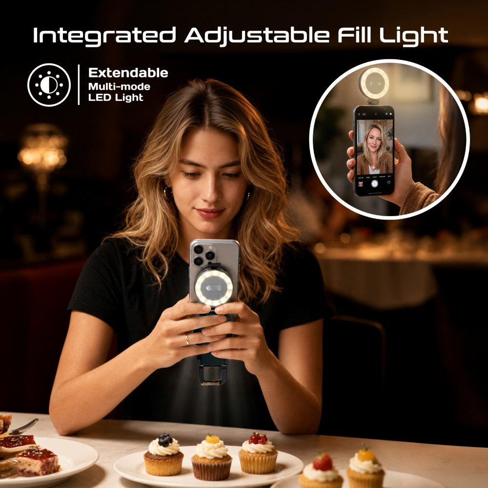 Promate Axon-Ultra Magnetic Smartphone Mount with LED Light