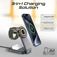 Promate TransFold 15W 3-in-1 Wireless Charger
