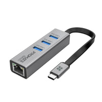 Promate GigaHub-C USB-C Hub with Gigabit Ethernet