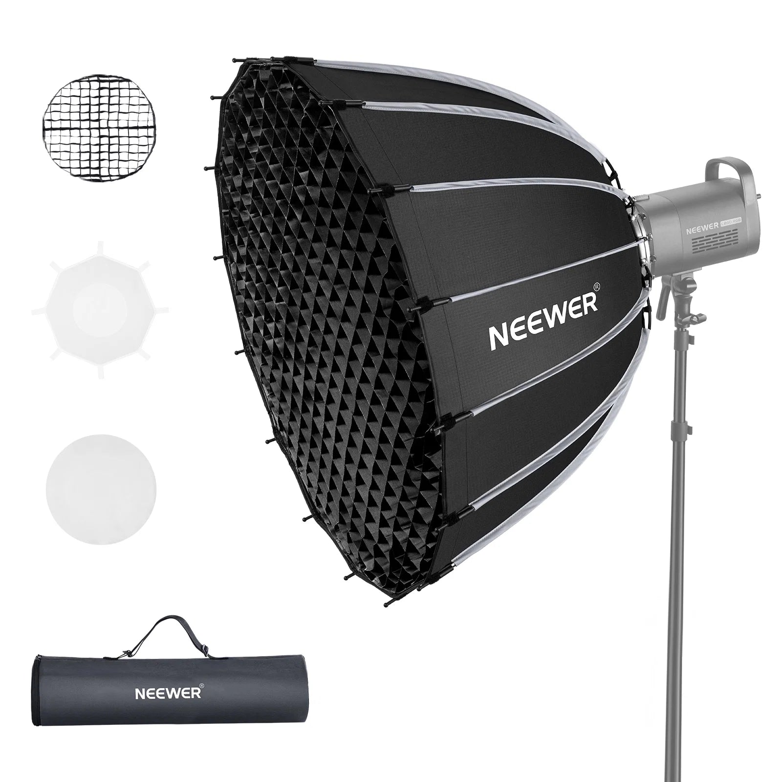 Neewer SF Series Quick Release Parabolic Softbox with Grid