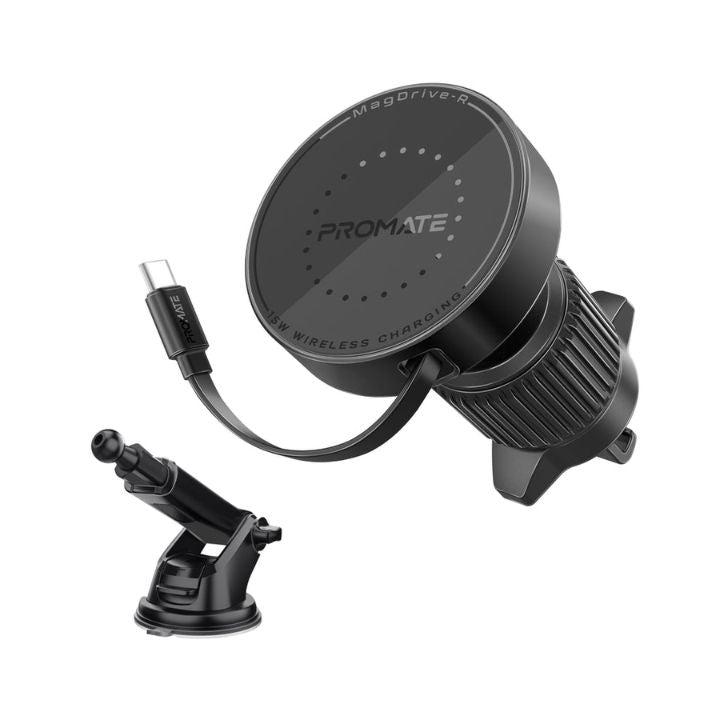 Promate MagDrive-R 15W Retractable Car Charger