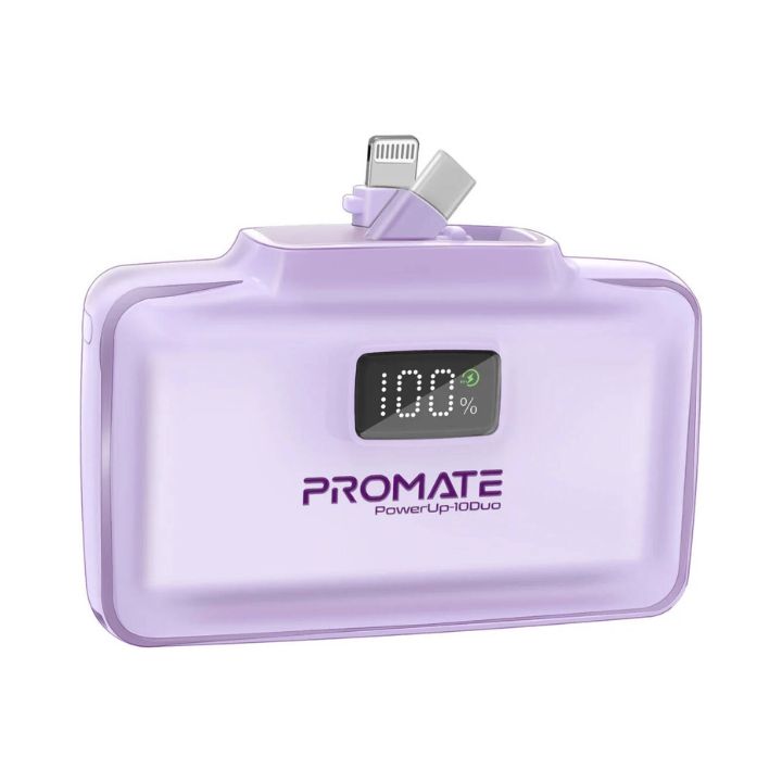 Promate PowerUp-10Duo 10000mAh 20W Dual-Connector Power Bank