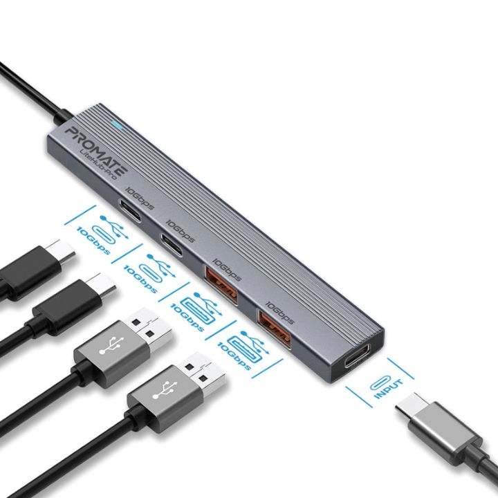 Promate LiteHub-Pro 4-in-1 10Gbps USB-C Hub