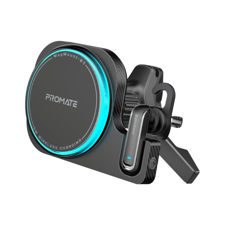 Promate MagMount-BT 15W Car Charger & ENC Earphone