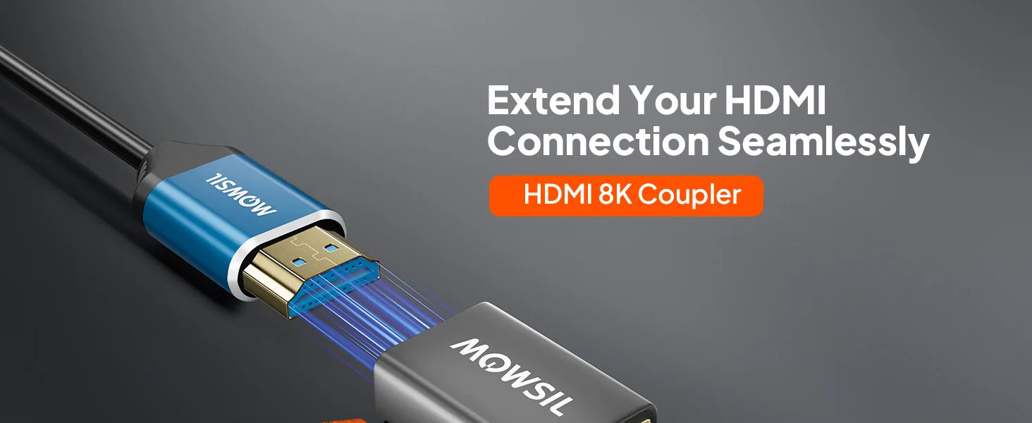 Mowsil MOCPF2 HDMI 2.1 8K Coupler – 2 Pack