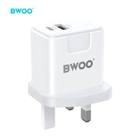 BWOO CDA162 PD 20W + QC 18W Dual Port Wall Charger