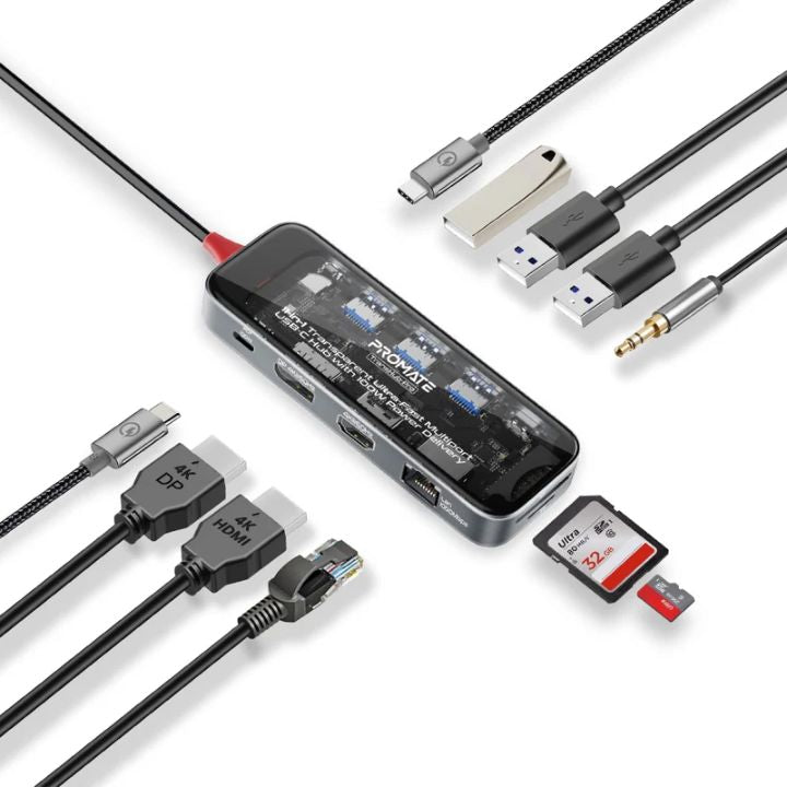 Promate TransHub-Pro 11-in-1 100W USB-C Hub