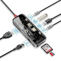 Promate TransHub-Mini 8-in-1 100W USB-C Hub