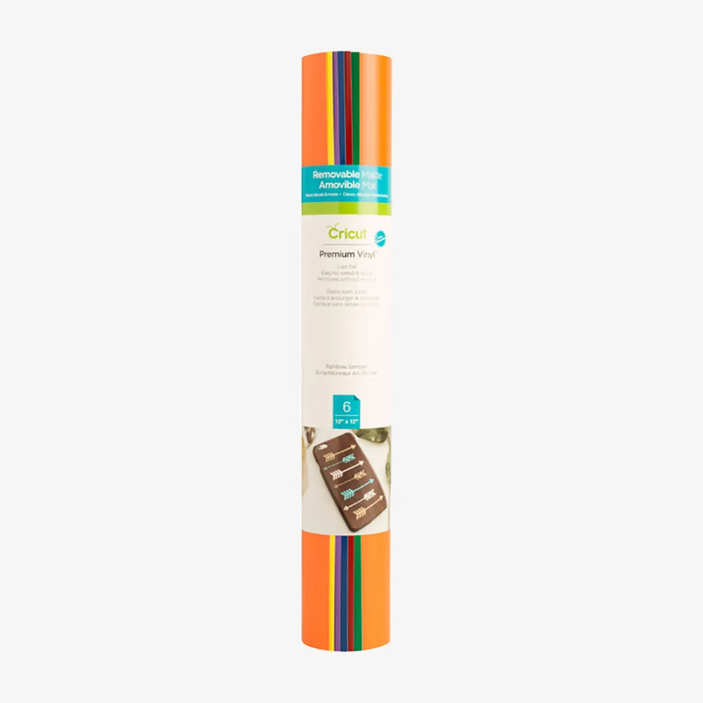 Cricut Premium Vinyl™ Sampler, Rainbow – Removable/Matte