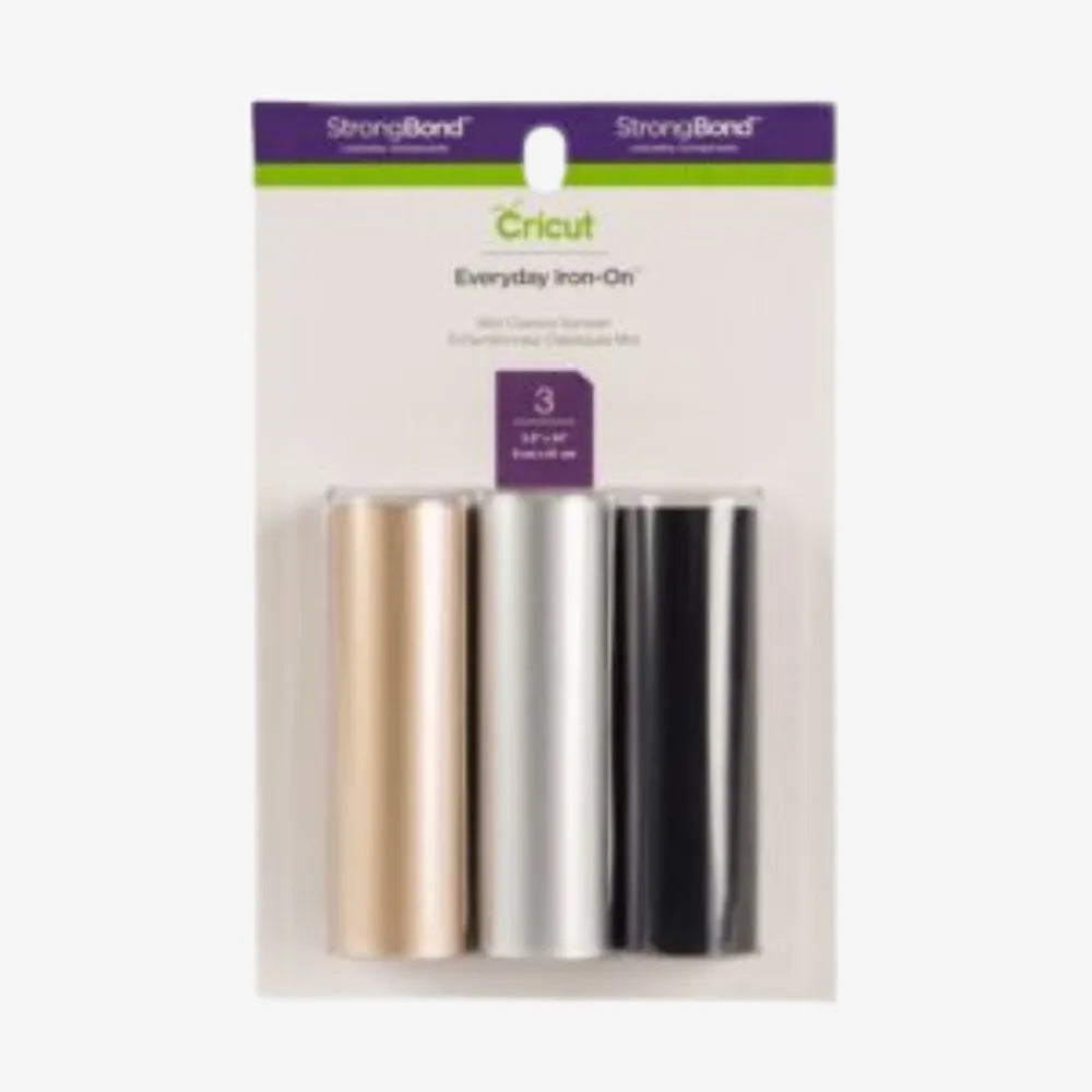 Cricut Everyday Iron-On Mini Sampler Classic 3.5x24in (3 Sheets)