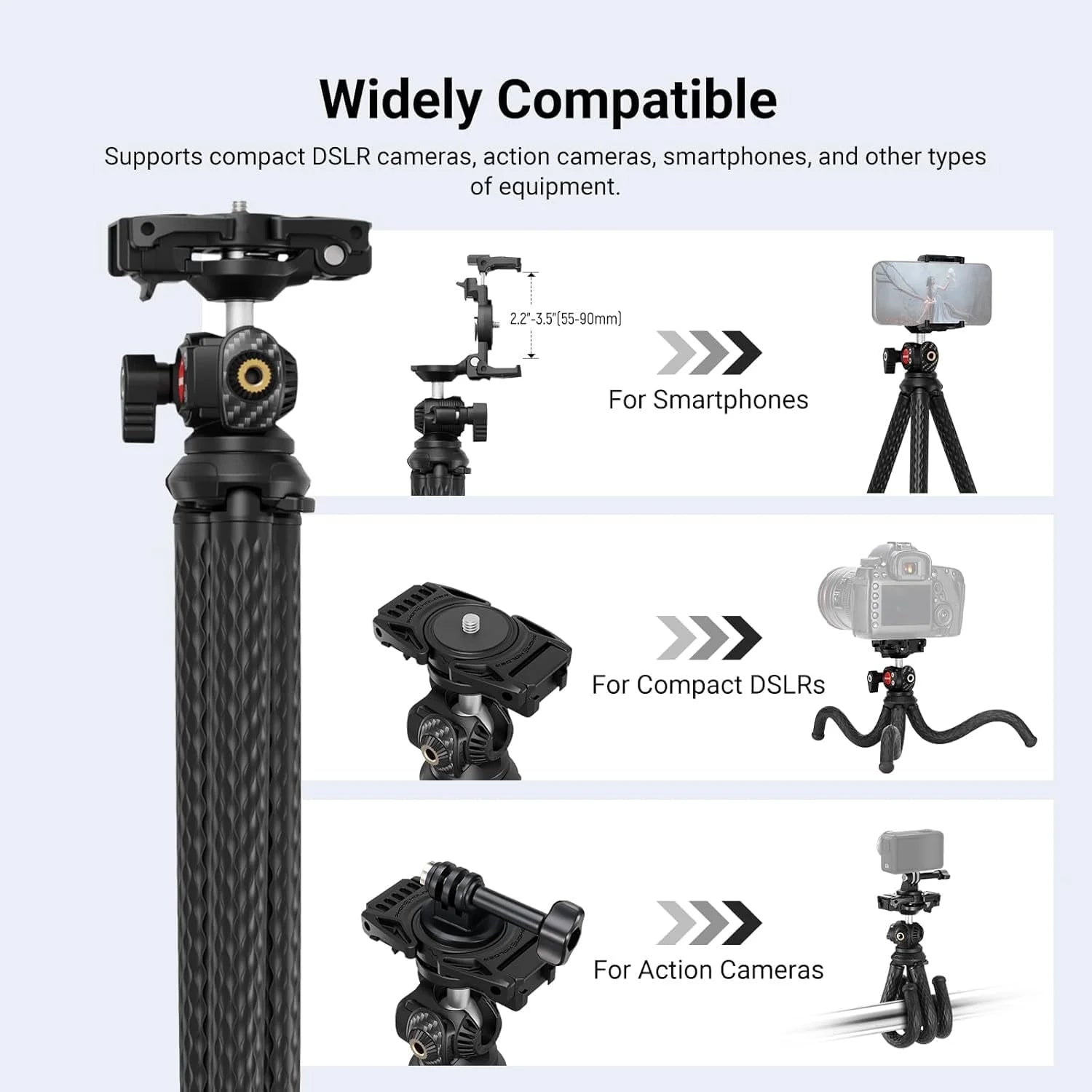 Neewer TP34 Flexible Camera Tripod with Remote